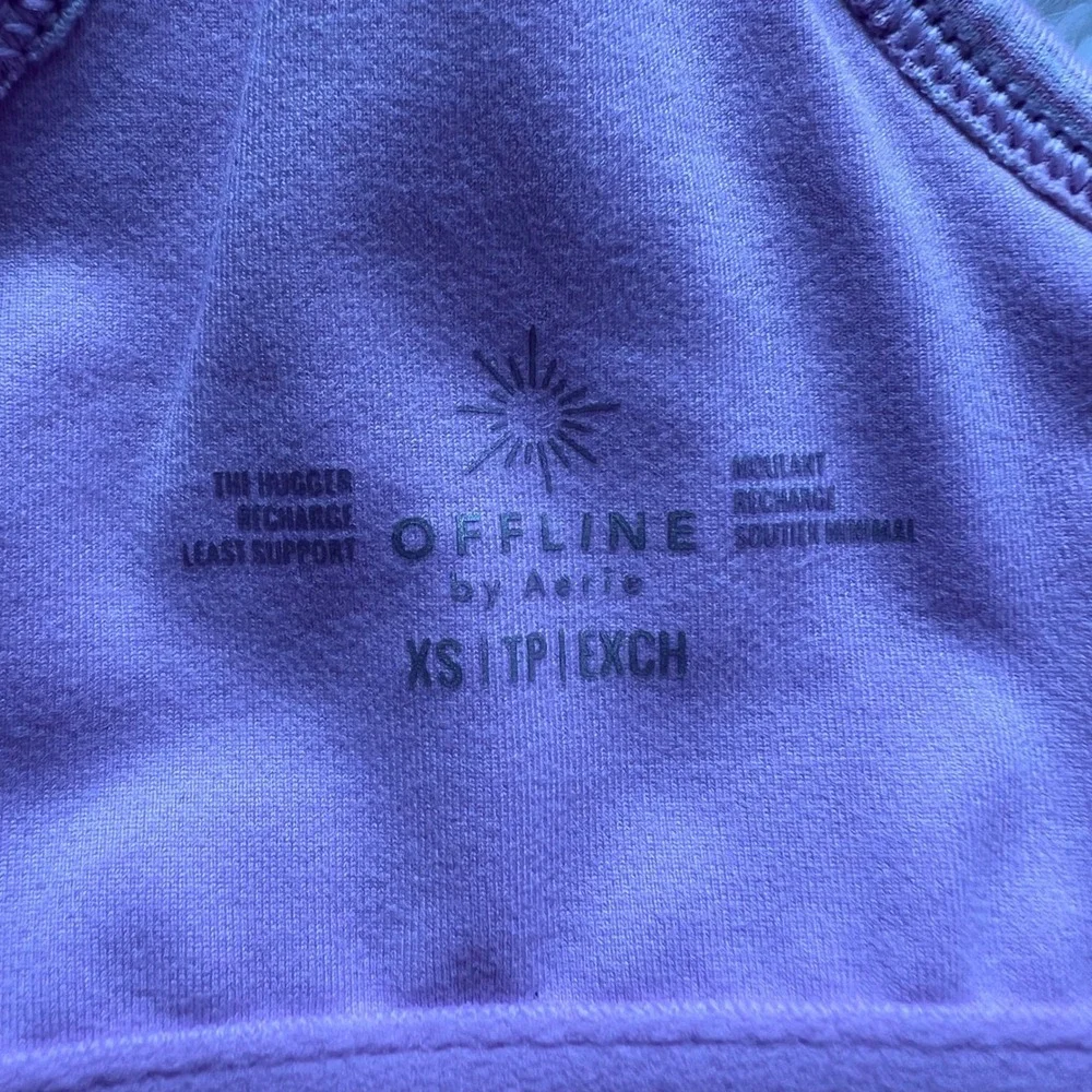 OFFLINE by Aerie The Hugger Recharge Purple Space Dye Racerback Sports Bra XS